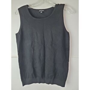 Ellen Tracy‎ Women's Black Knit Tank Top Sleeveless Pullover Size Small